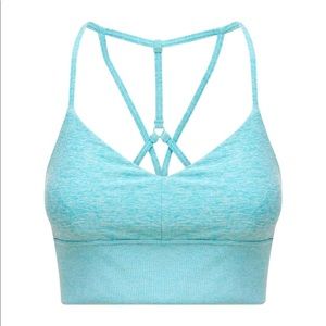 NEW Alo Yoga Alosoft Lavish Bra Top in Blue Quarts